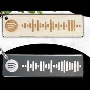 Handmade Spotify code keychain